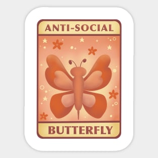 Anti-social butterfly Sticker